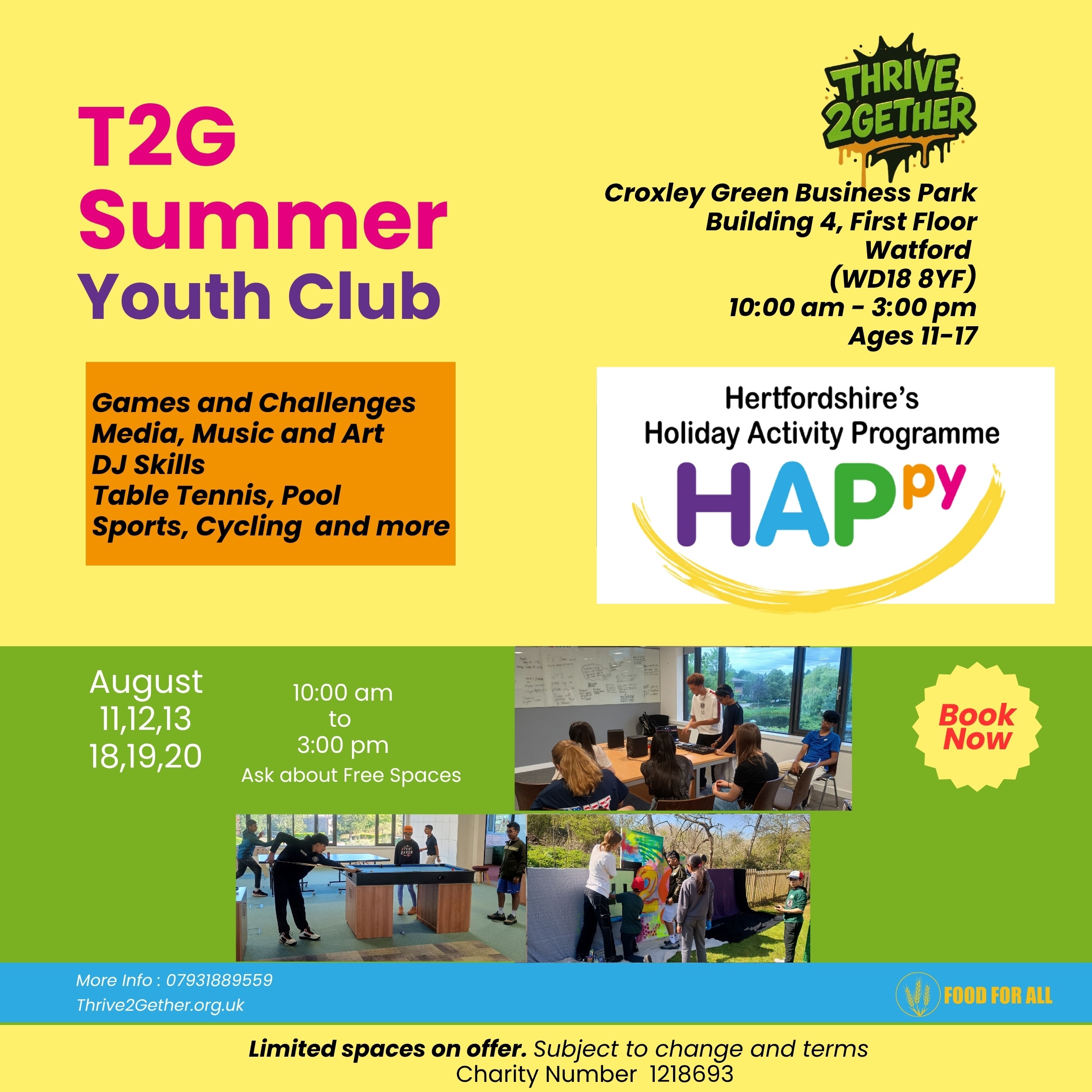 T2G Summer Youth Club - croxley-park