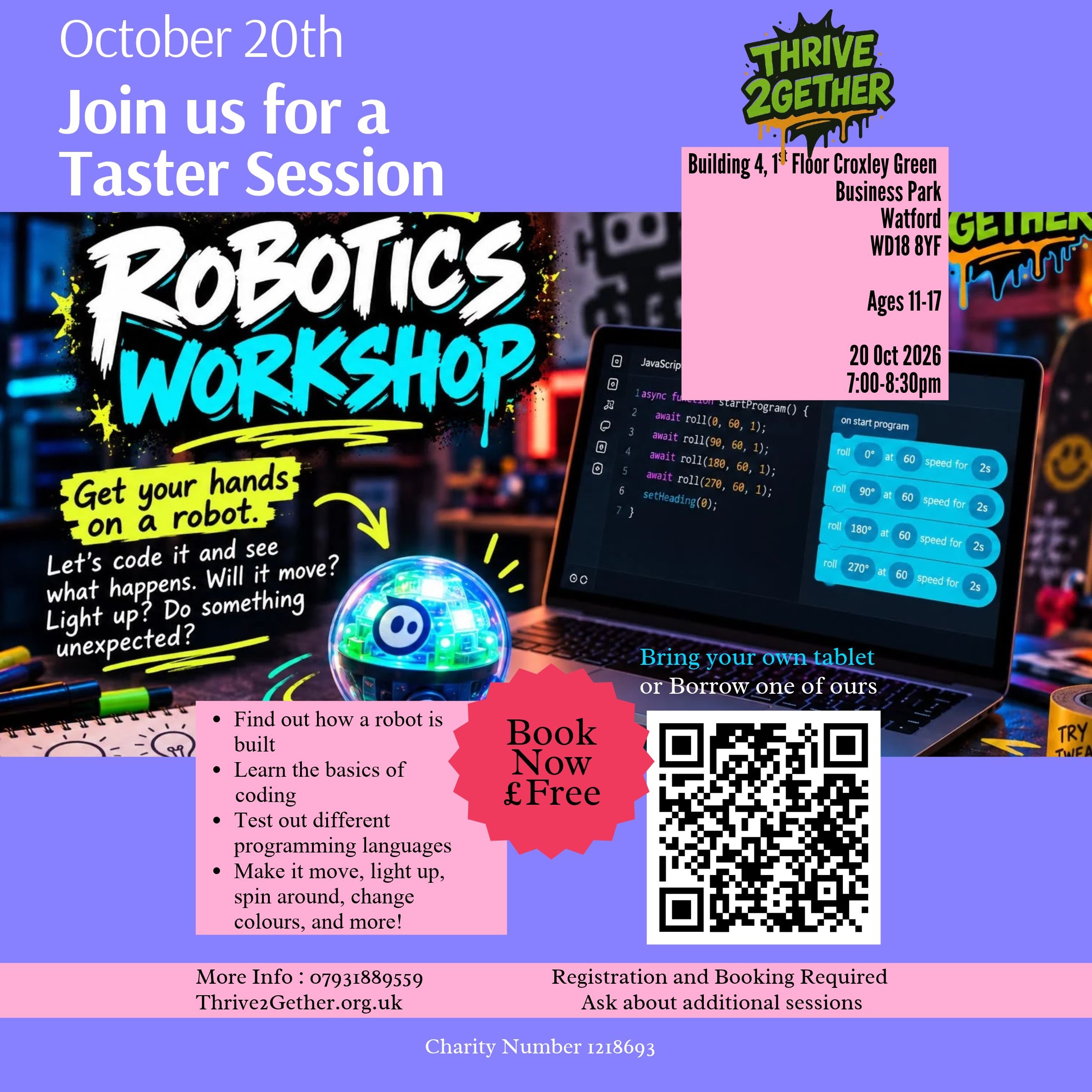 October Youth Workshops: Finance & Robotics - croxley-park